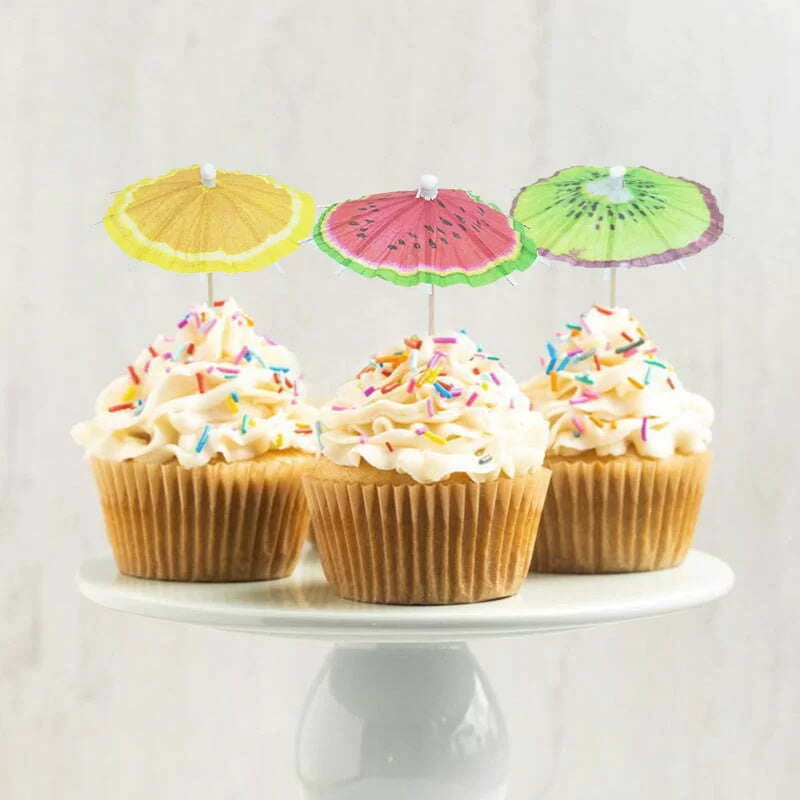 Fruit Umbrella Cupcake Picks 20pk