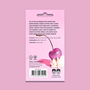 Edible Fuchsia Glitter for Cocktails and Desserts