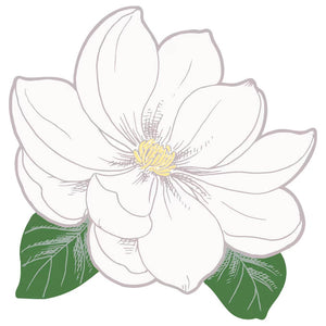 garden party White Magnolia Flower Placemats 8pk