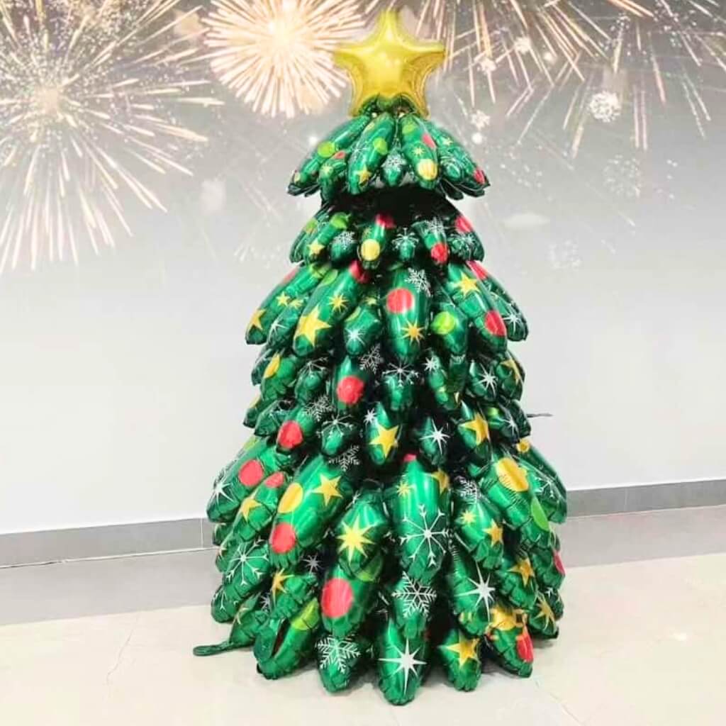 Jumbo 3D Standing Green Christmas Tree Foil Balloon