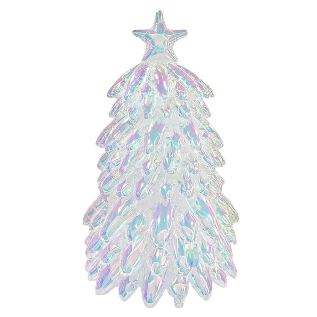 Giant 3D Iridescent Christmas Tree Foil Balloon – Standing Balloon | 100x63cm