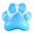 Giant Blue Dog Paw Foil Balloon