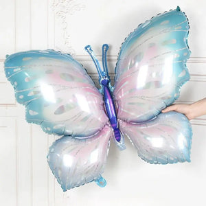Giant blue Fairy Butterfly Foil Balloon for kids bug party decoration