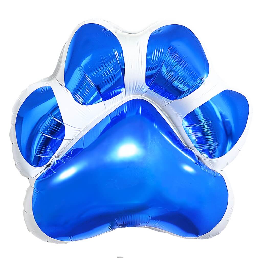 Giant Dark Blue Dog Paw Foil Balloon