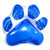 Giant Dark Blue Dog Paw Foil Balloon