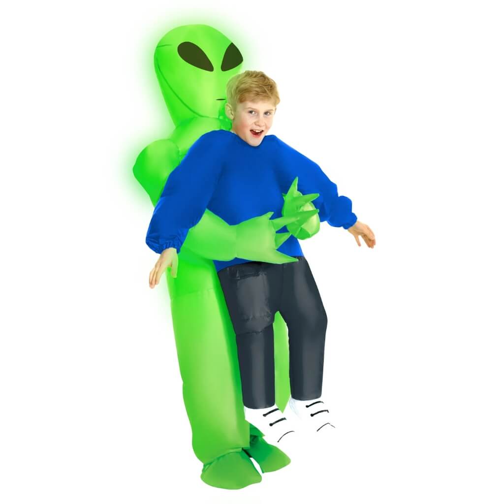 Kids Inflatable Green Alien Costume Suit