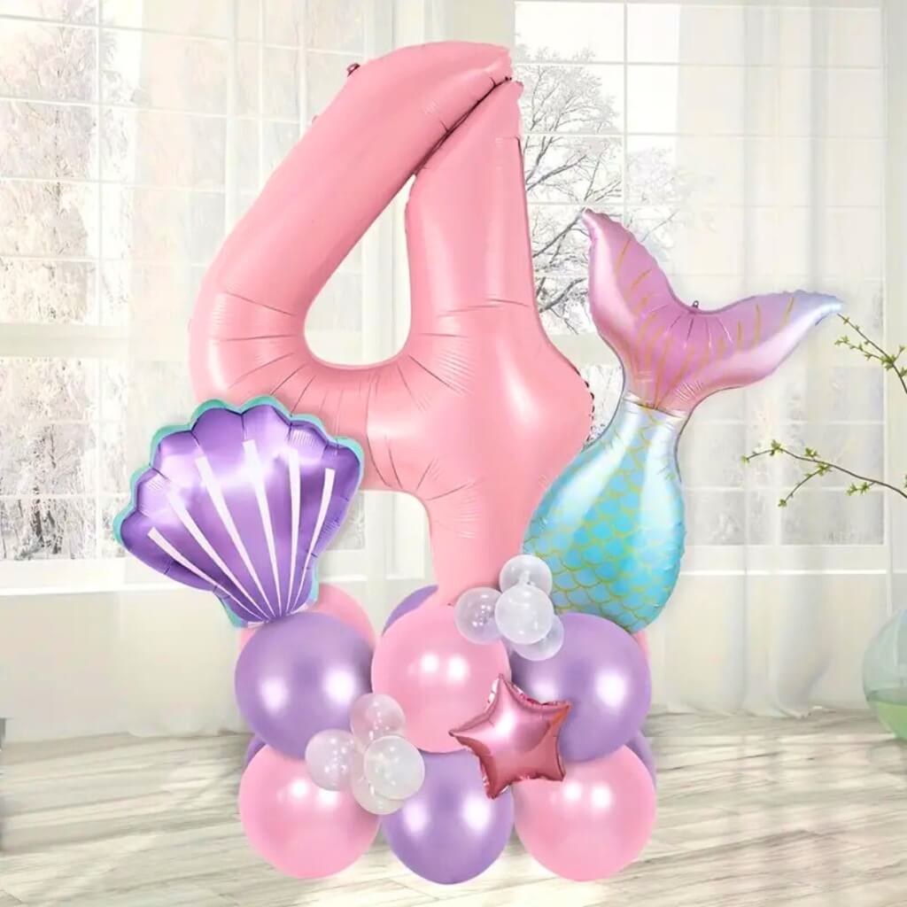 Giant Mermaid Party Foil Balloon Bundle 24pk number 4