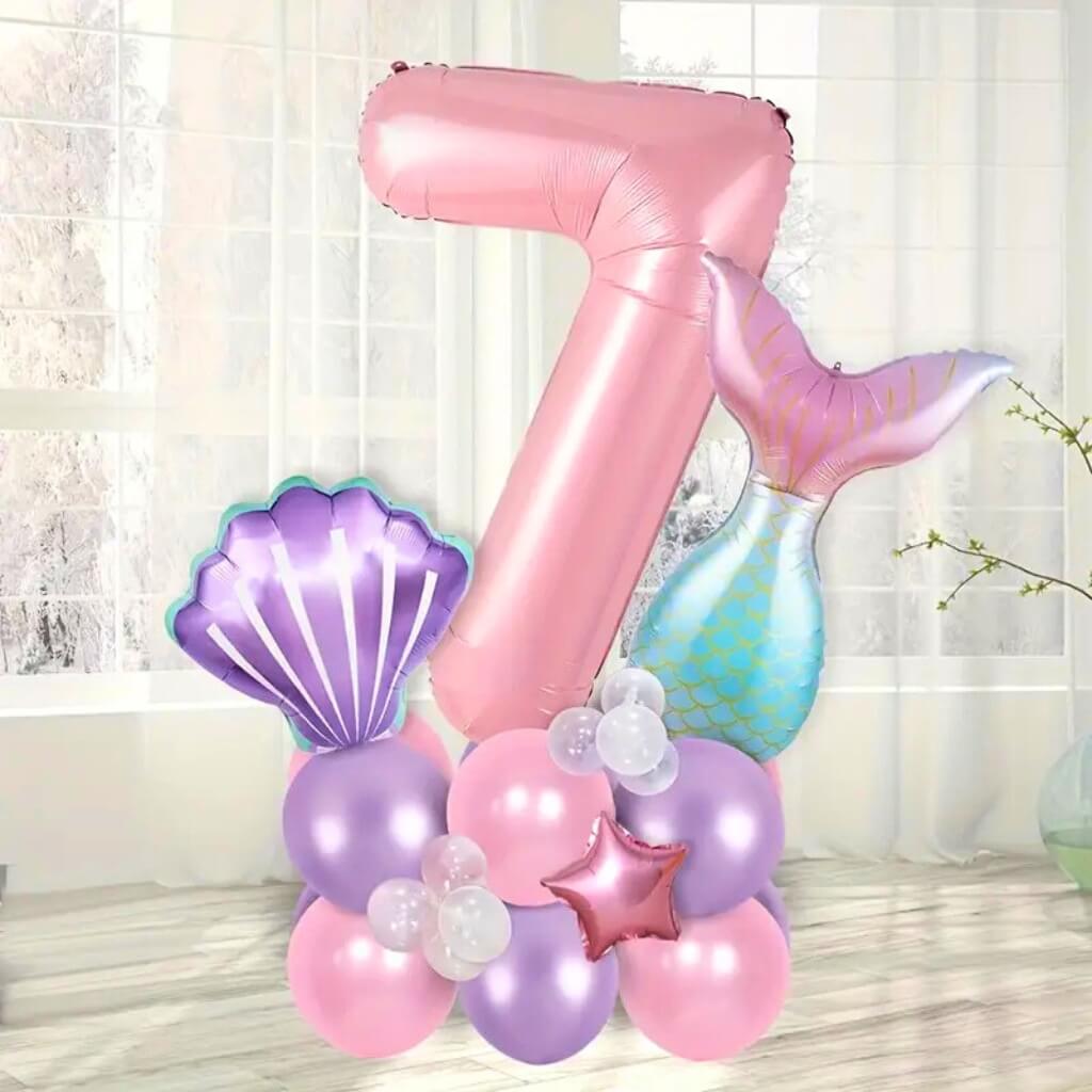 Giant Mermaid Party Foil Balloon Bundle 24pk number 7