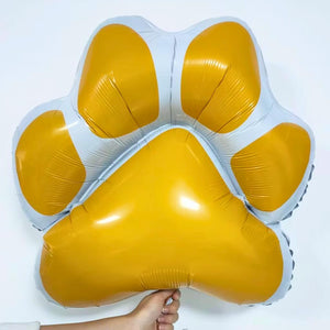 Giant Orange Dog Paw Foil Balloon