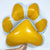 Giant Orange Dog Paw Foil Balloon