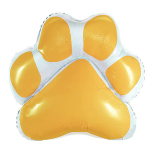 Giant Orange Dog Paw Foil Balloon