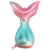 Pink & Blue Mermail Tail Foil Balloon