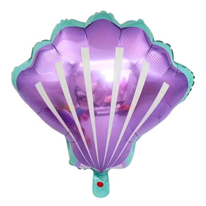 giant purple sea shell sea clam shaped foil balloon