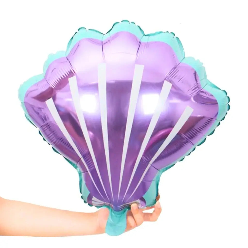 giant purple sea shell sea clam shaped foil balloon