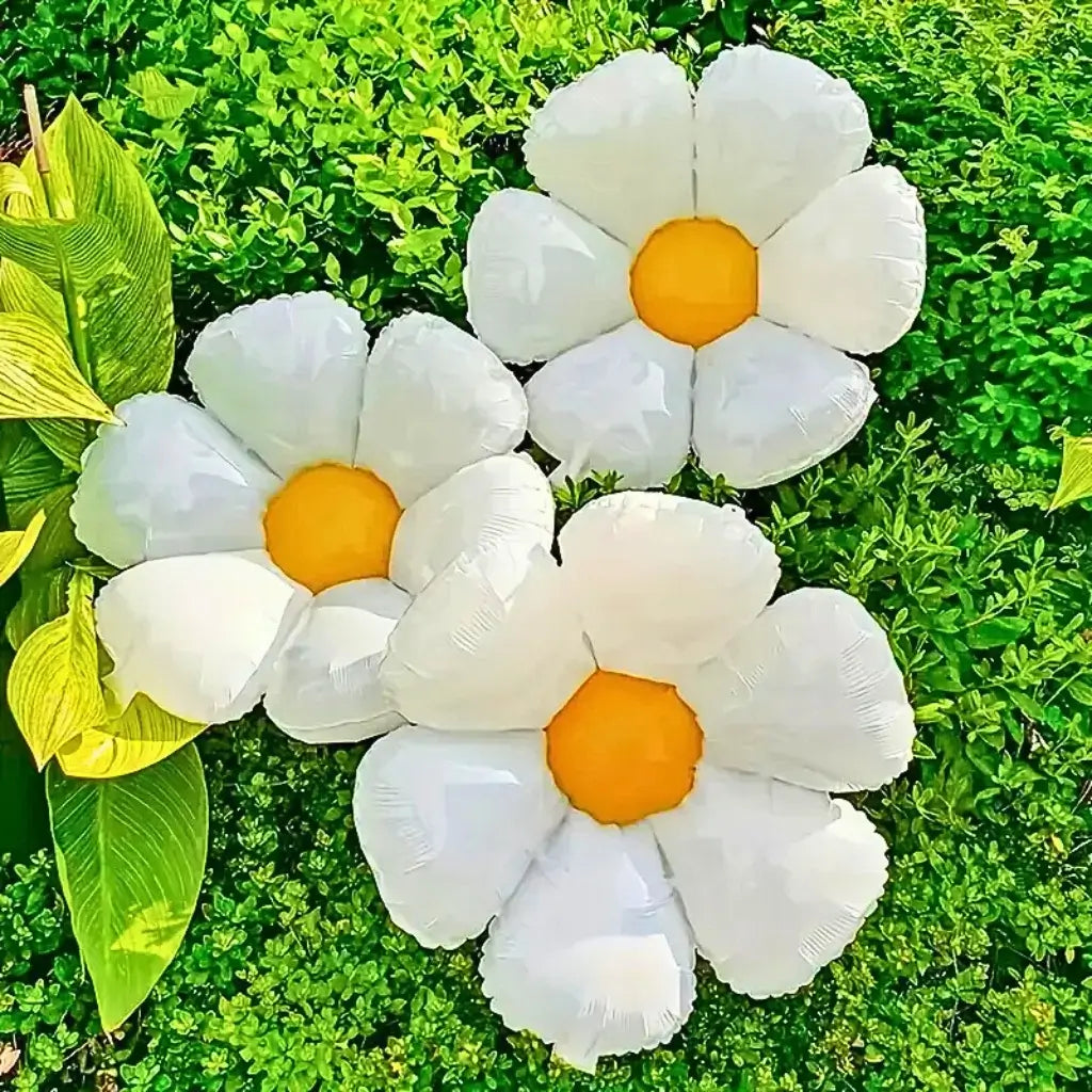 Giant White Daisy Foil Balloon - 3 Sizes