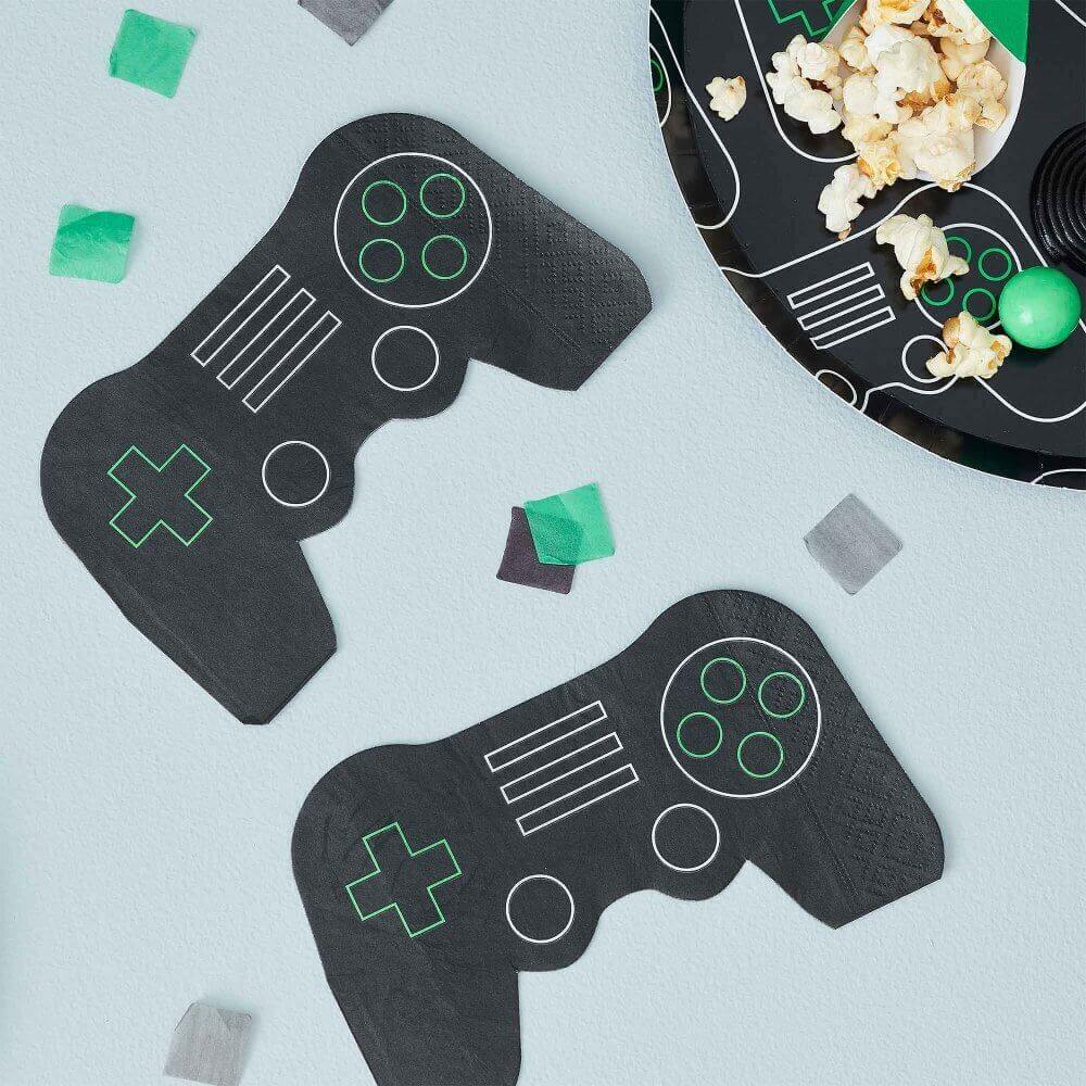Gigner Ray Game Controller Shaped Paper Napkins 16 Pack