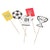 Ginger Ray Kick Off Party Football Cupcake Toppers 12 Pack