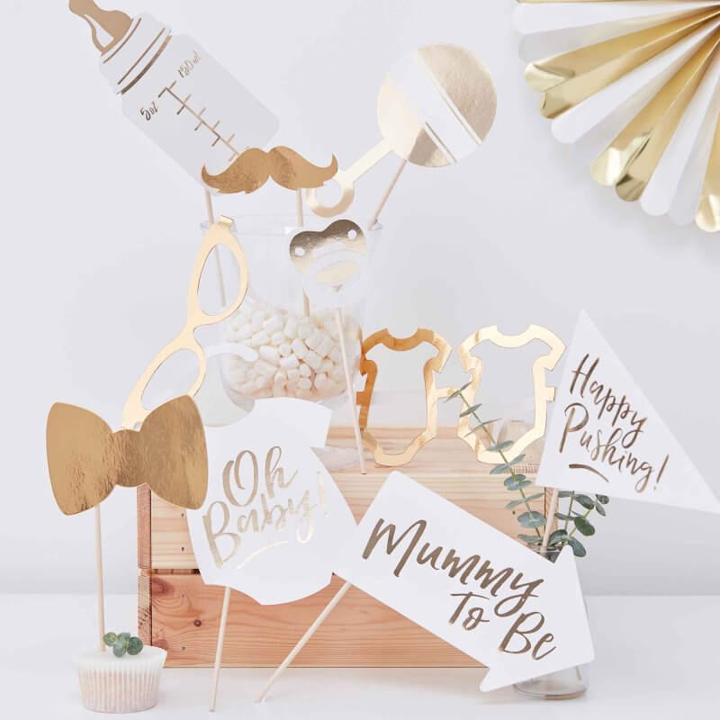 Oh Baby! baby shower Photo Booth Props 10 Pack