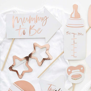 Rose Gold Twinkle Twinkle Baby Shower Photo Booth Props