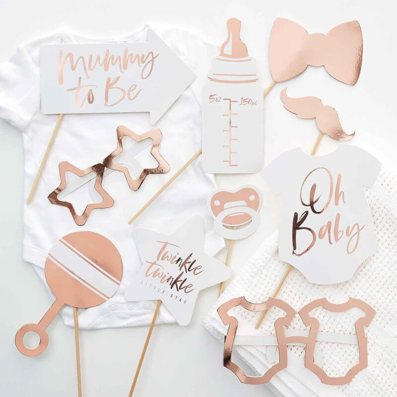 Rose Gold Twinkle Twinkle Baby Shower Photo Booth Props