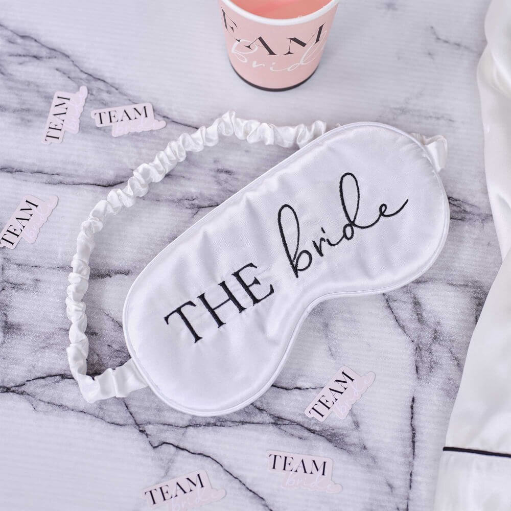 Ginger Ray White Future Mrs 'The Bride' Satin Sleep Mask