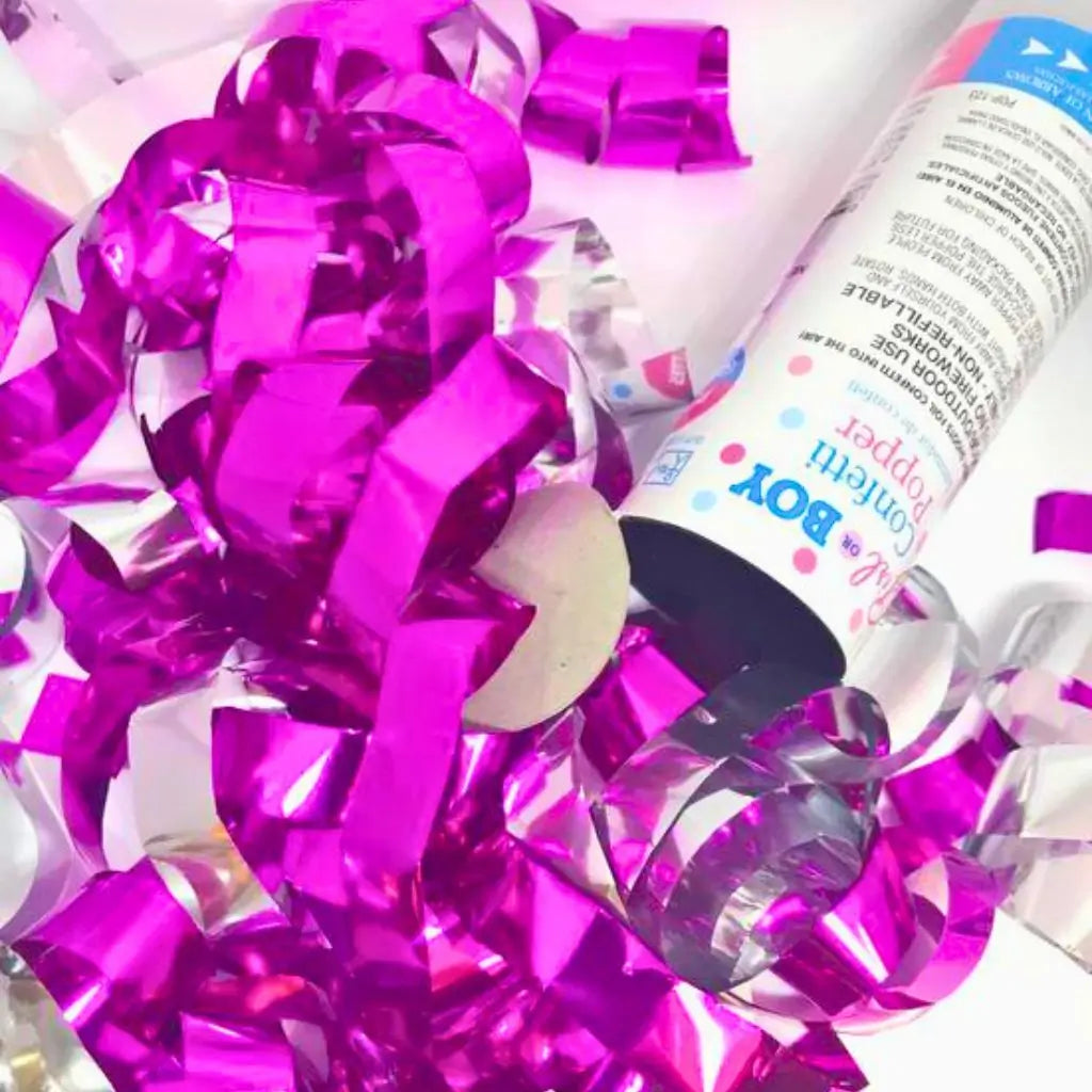 Pink Girl Gender Reveal Confetti Popper
