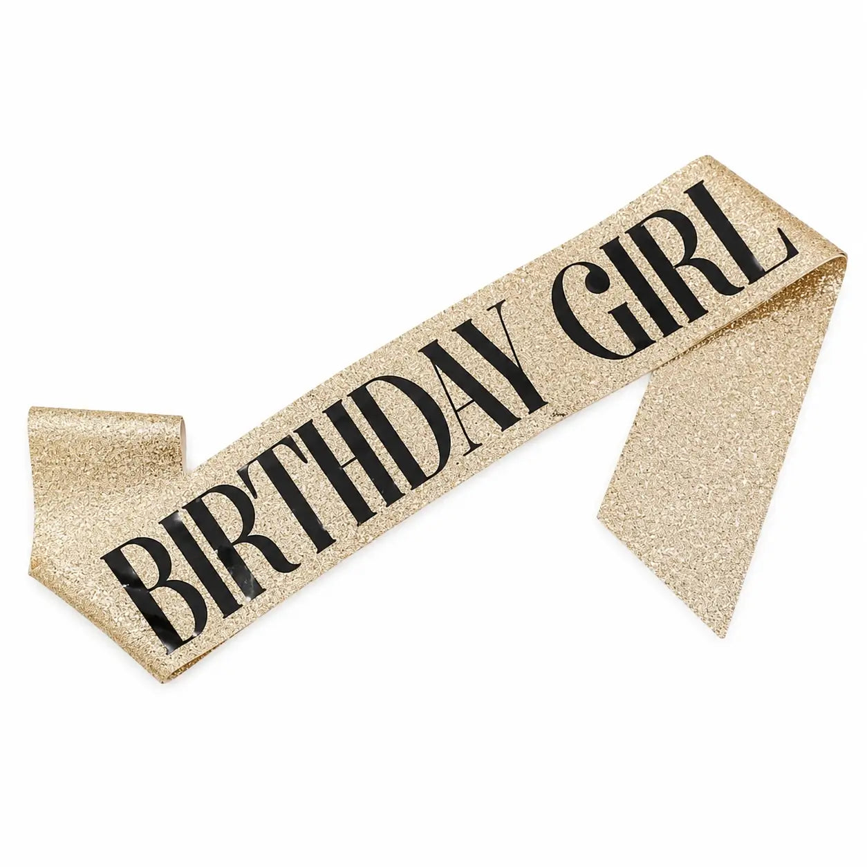 Deluxe Glitter Champagne Gold BIRTHDAY GIRL Sash