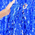 Laser Glitter Wavy Blue Tinsel Fringe Foil Curtain