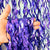 Laser Glitter Wavy Purple Tinsel Fringe Foil Curtain