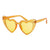 Glitter Orange Cat Eye Shaped Party Sunglasses