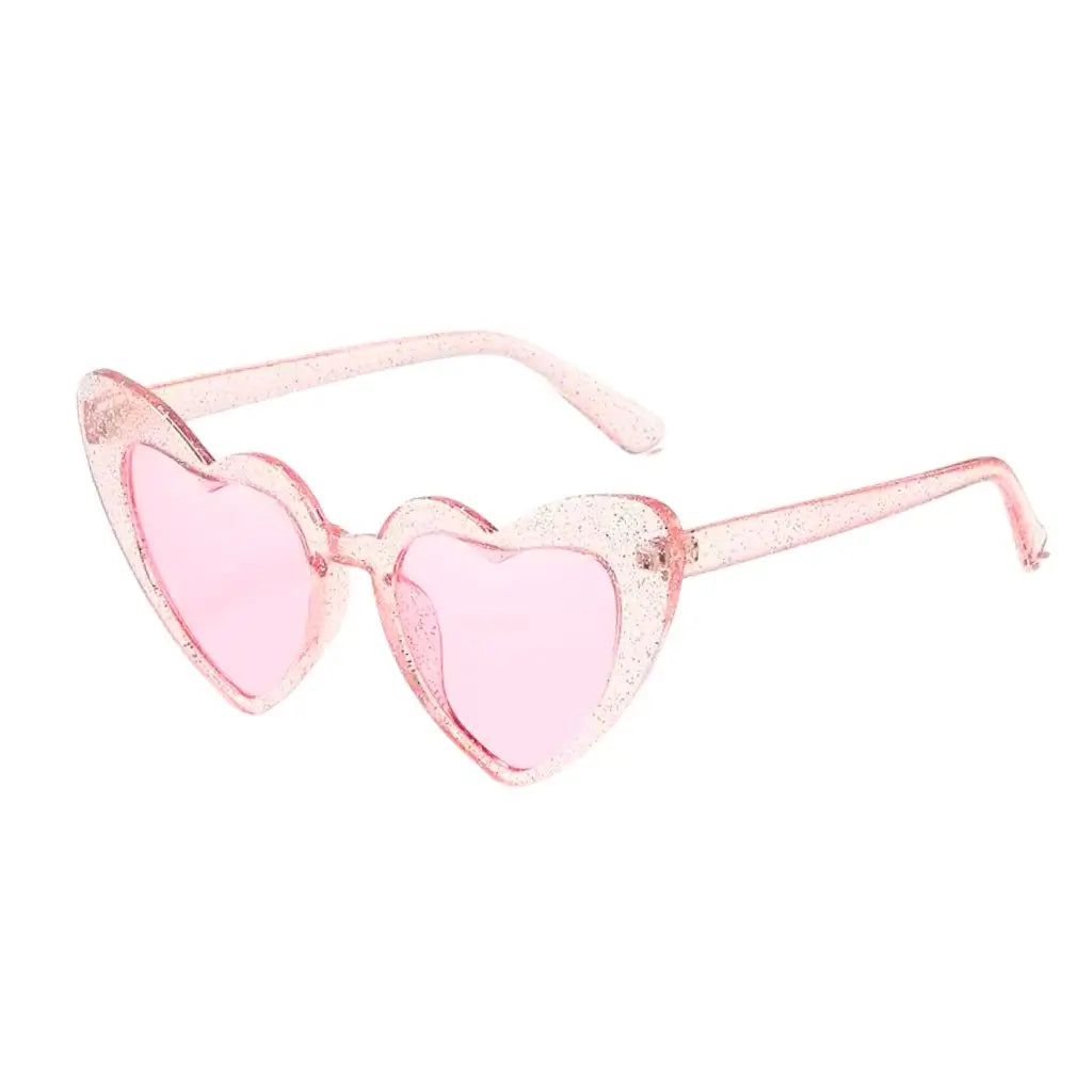 Glitter Pink Cat Eye Shaped Party Sunglasses