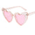 Glitter Pink Cat Eye Shaped Party Sunglasses