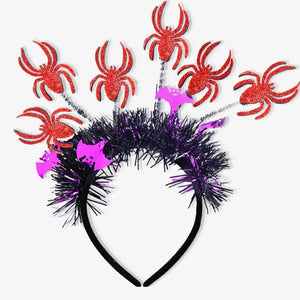 Glitter Red Spider Foil Tinsel Headband halloween hair costumes accessories