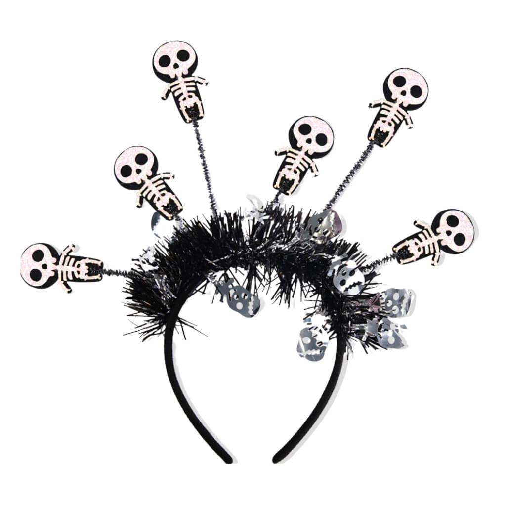 Glitter Skeleton Foil Tinsel Headband halloween hair costumes accessory