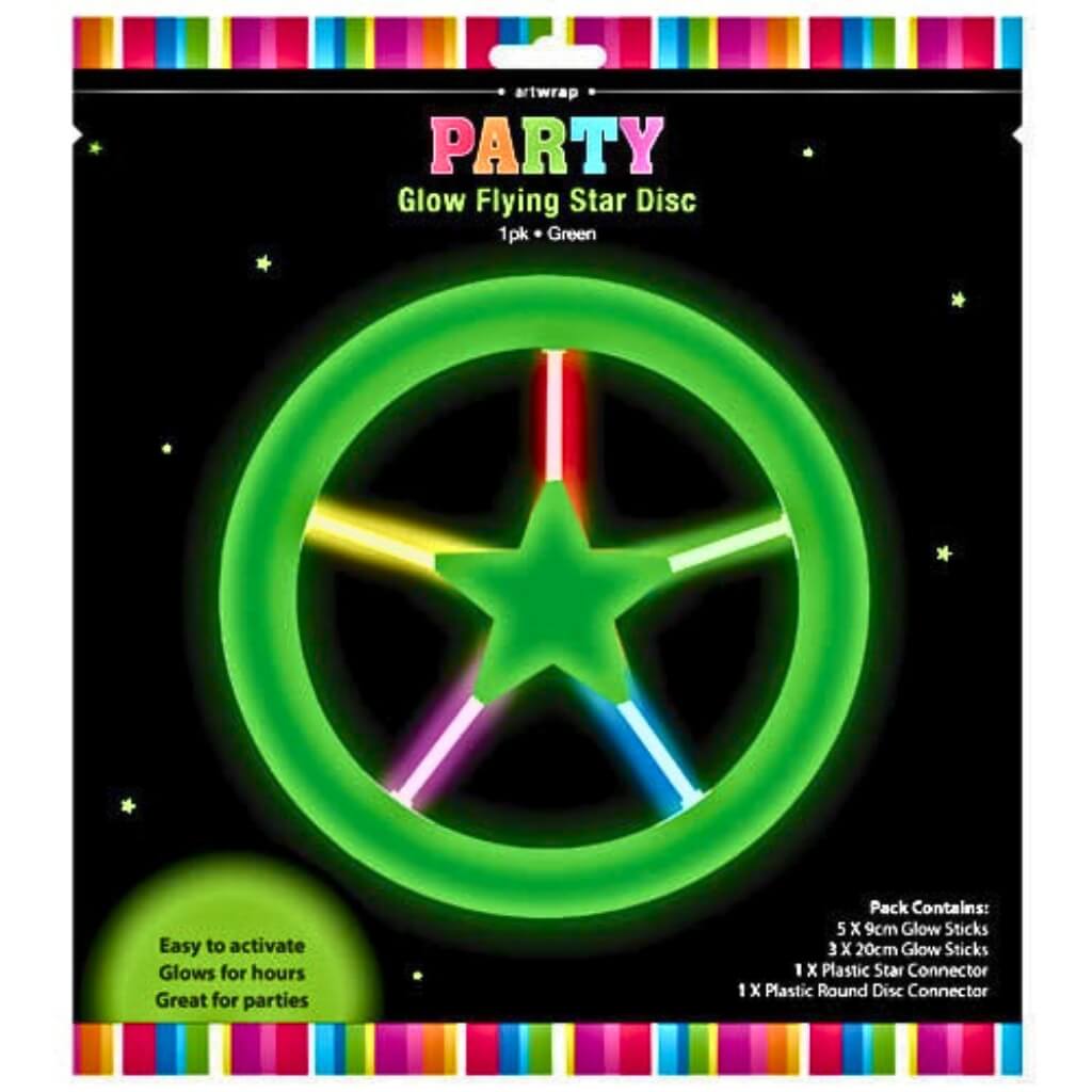 Glow flying star disc stick frisbee