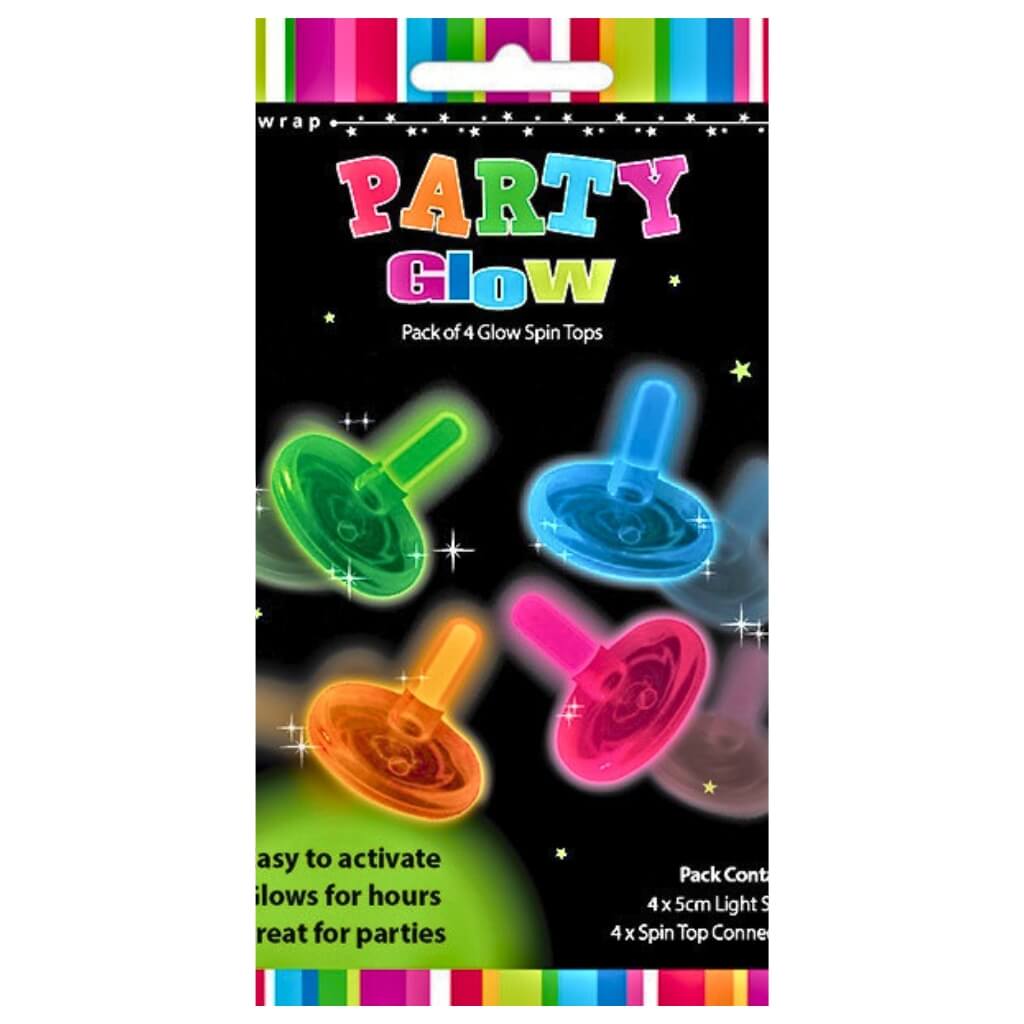 Glow spin tops toy light up party games