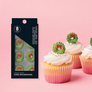 Sprinks edible Christmas wreath icing decorations