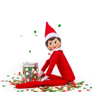 Flat round festive sugar sprinkles for Christmas baking
