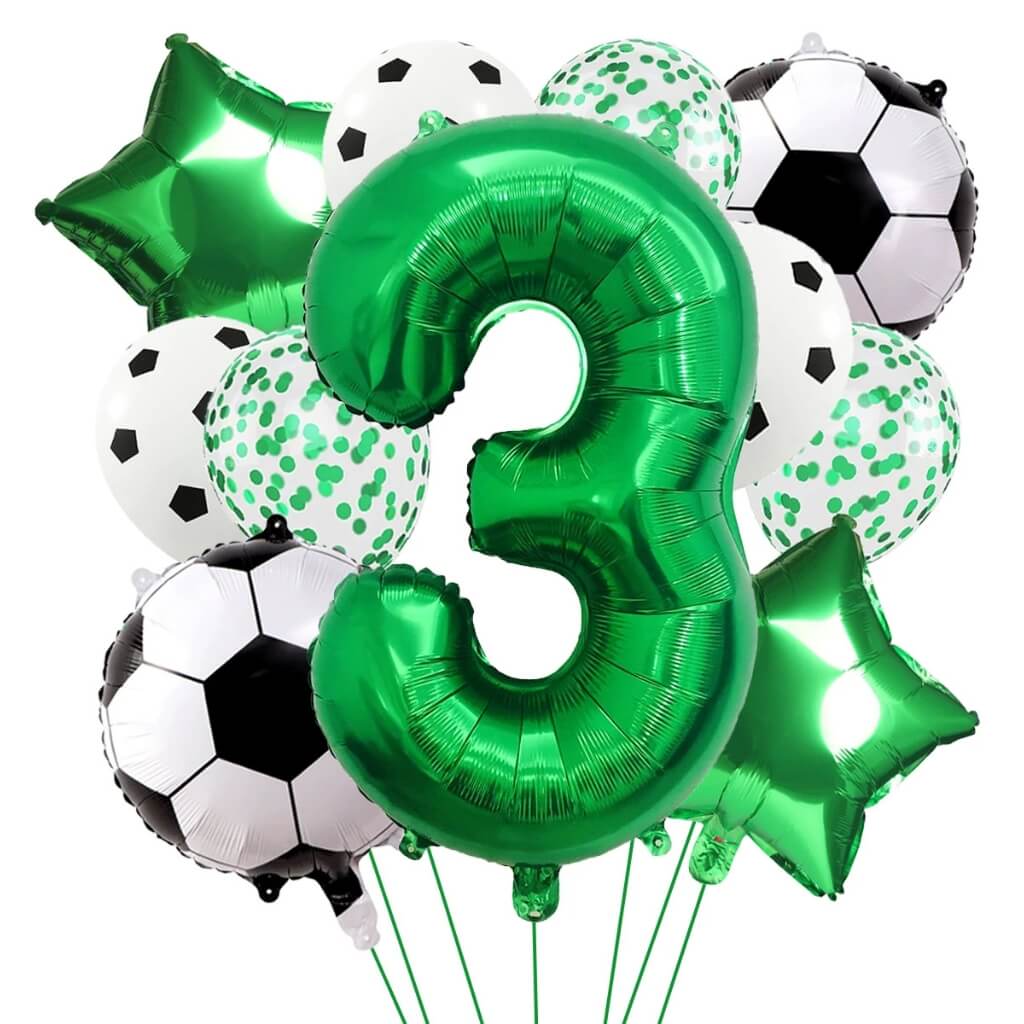 Game day soccer balloon set with foil and latex mix age 3