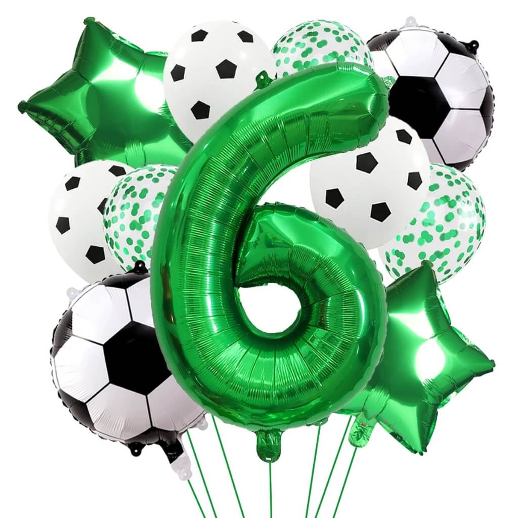 Game day soccer balloon set with foil and latex mix age 6
