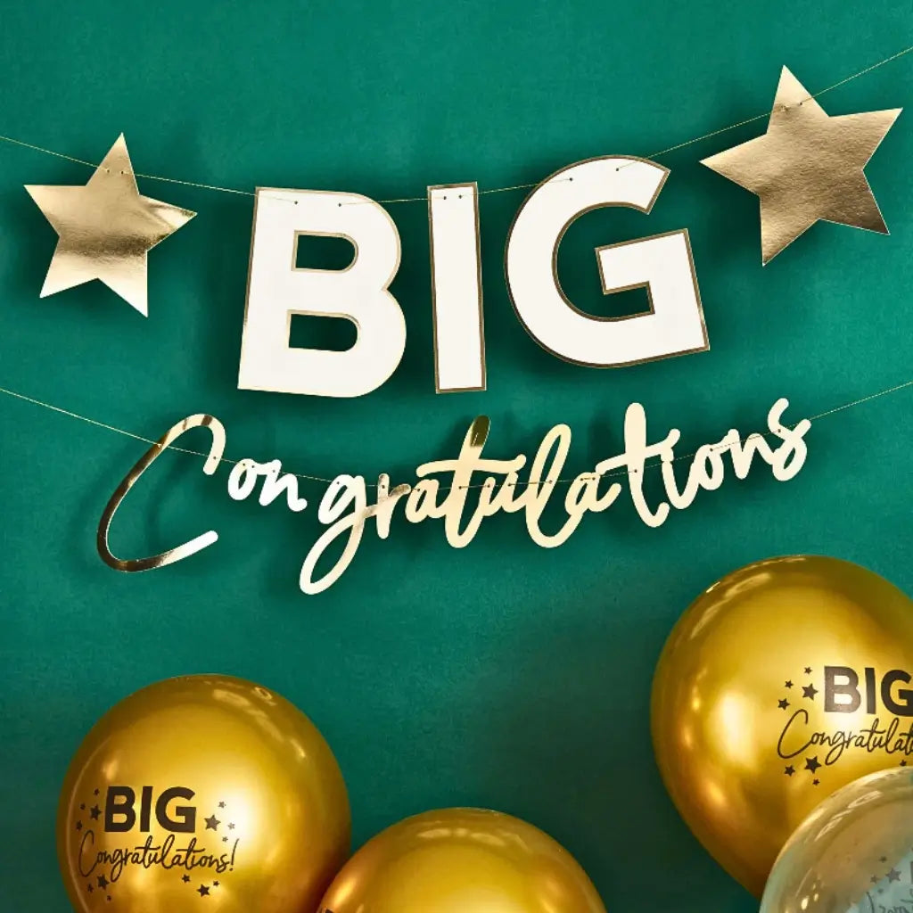 Big congratulations gold card banner