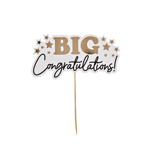 Gold big congratulations celebration cake topper