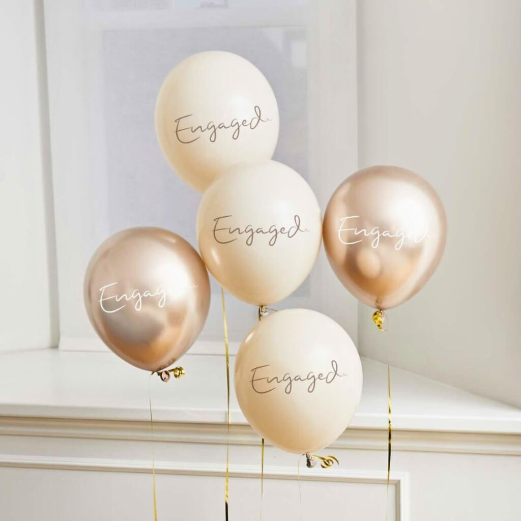 Online Party Supplies / Products / Balloon Sizes / Engaged Gold Latex ...