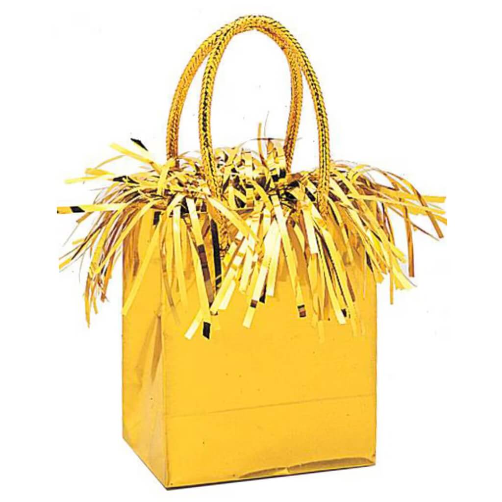 Gold Gift Bag Balloon Weight balloon accessory party decorations