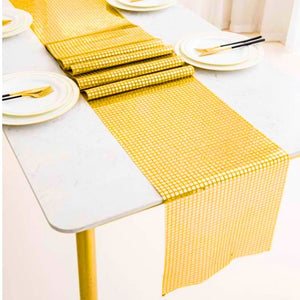 Glitter Gold Disco Party Table Runner