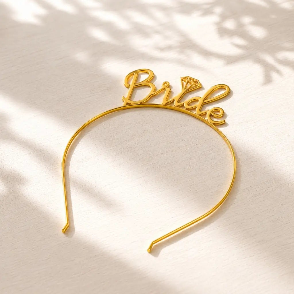 Premium Quality Metal Gold 'Bride' Tiara