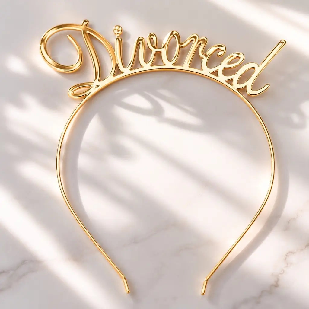 Metal Gold 'Divorced' Headband