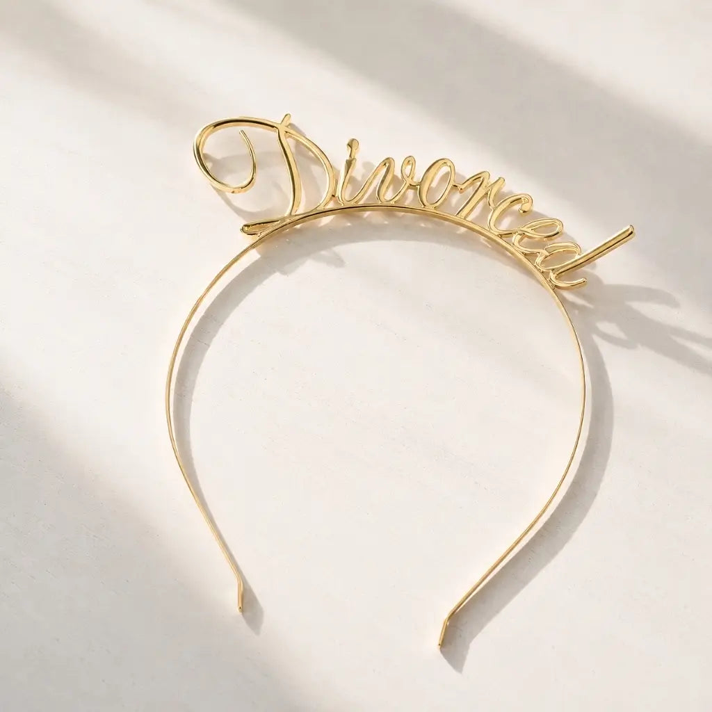 Metal Gold 'Divorced' Headband