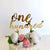 Gold Mirror Acrylic 'one hundred' Birthday Cake Topper