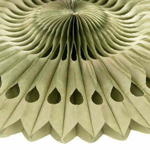 40cm Gold Paper Decorative Party Fan 1 Pack